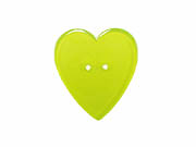 Knoflík srdce zelenožlutý