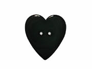 Knoflík srdce černý
