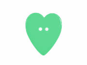 Knoflík srdce zelený