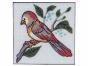 Gobelín "Ptáček"  11 x 11 cm