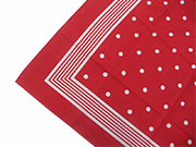 Šátek červený - bílé puntíky